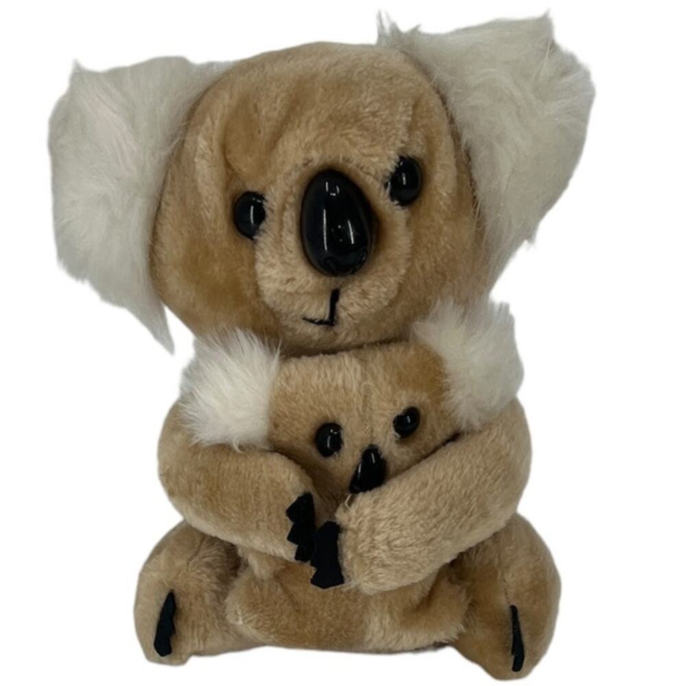 VINTAGE KOALA BEAR Momma & Baby Plush Toy 1986